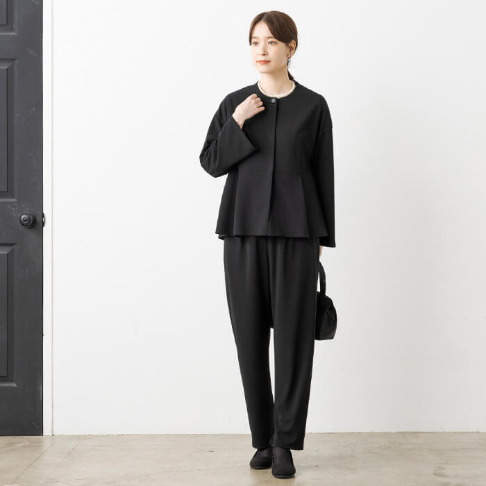 洗えるONOFFブラックフォーマル／テーパード