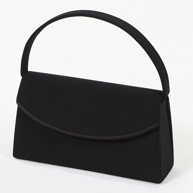 ラウンドデザイン ブラックフォーマルバッグ