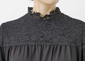 レース×ギャザー