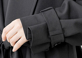 ボリュームを引き締める袖口ベルト