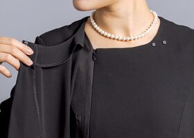 前開きのワンピース