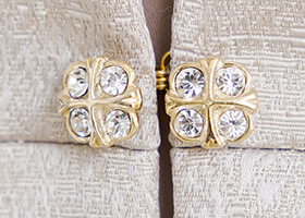 輝く飾りボタン