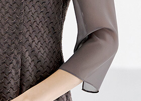 シフォンジョーゼットの袖